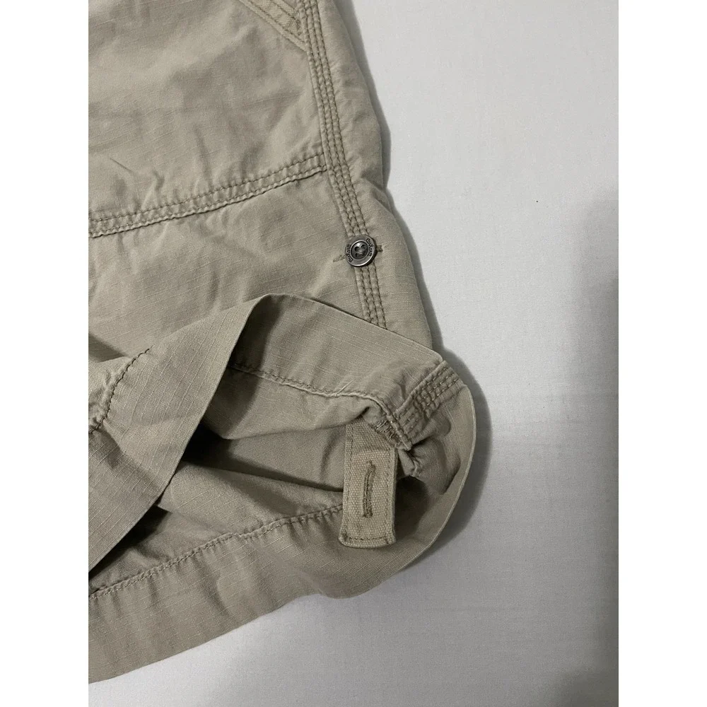 Women's Carhartt Relaxed Fit Roll‎ Up Cargo Short Size 8 Beige